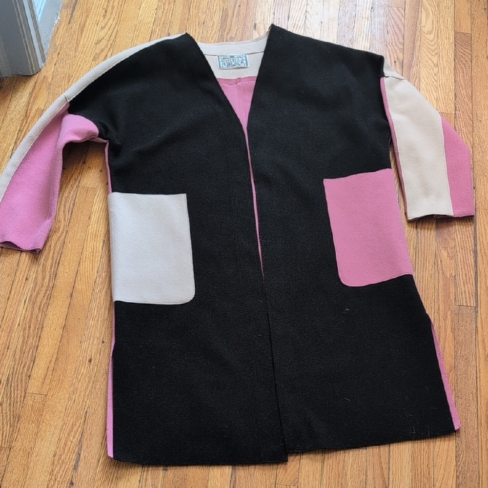Colorblock Cardigan with Pockets